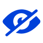 icon of blue eye crossed out