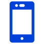 icon of blue phone