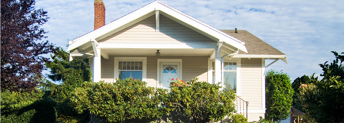 image of small white house