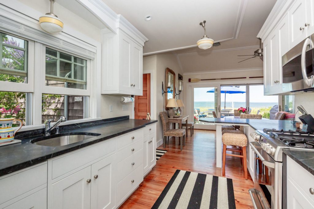 A photo of the kitchen at 204 Shore Rd, Amagansett