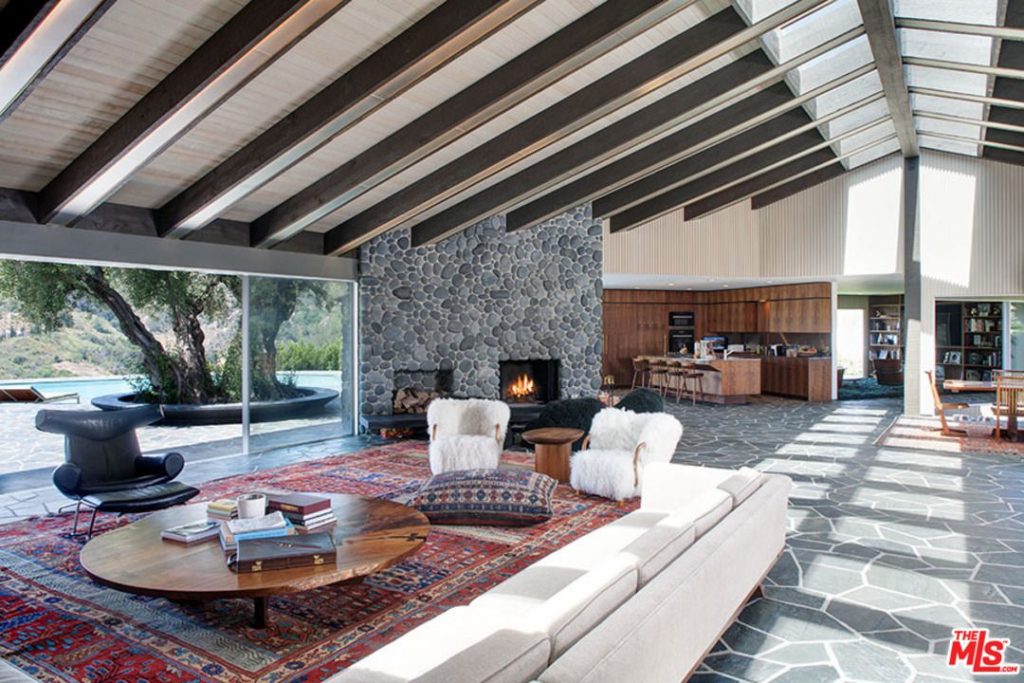 john mayer buys adam levine's beverly hills home for 13.4m living room