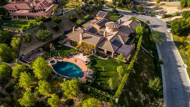 logic snags hidden hills mansion for 3.56m aerial