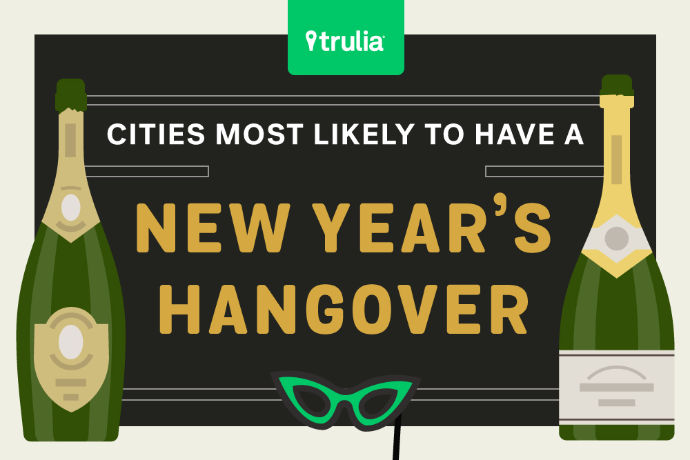 most hungover cities on New Years