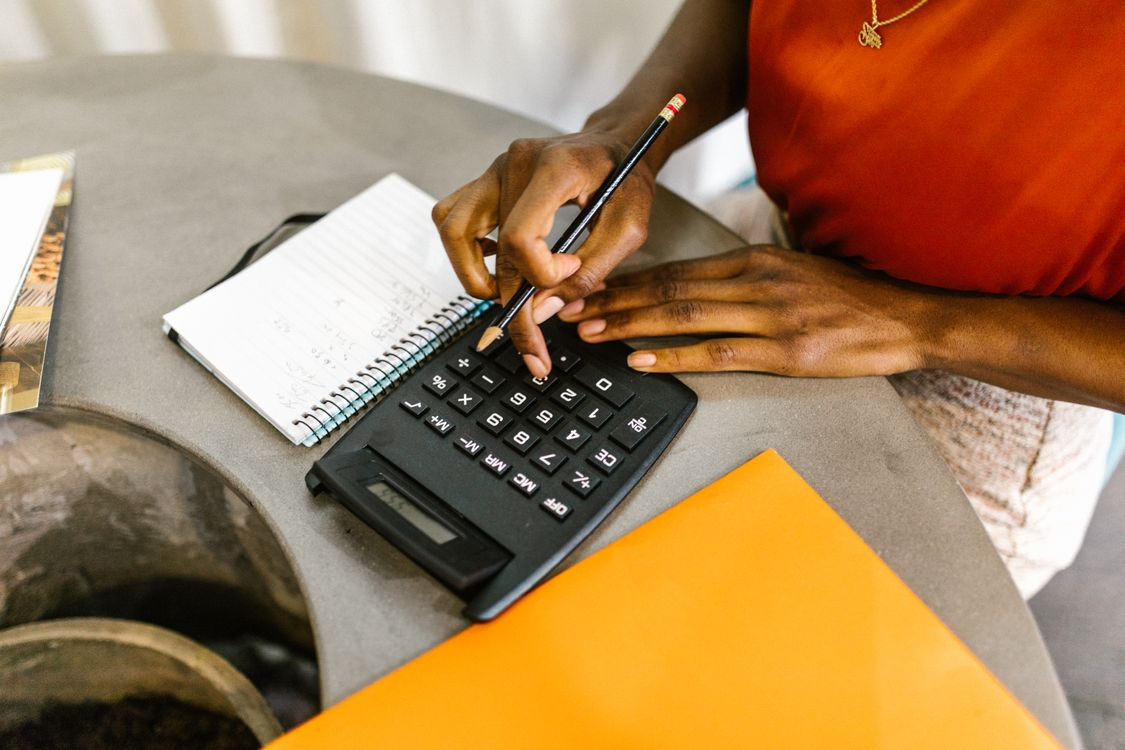 Photo of calculating