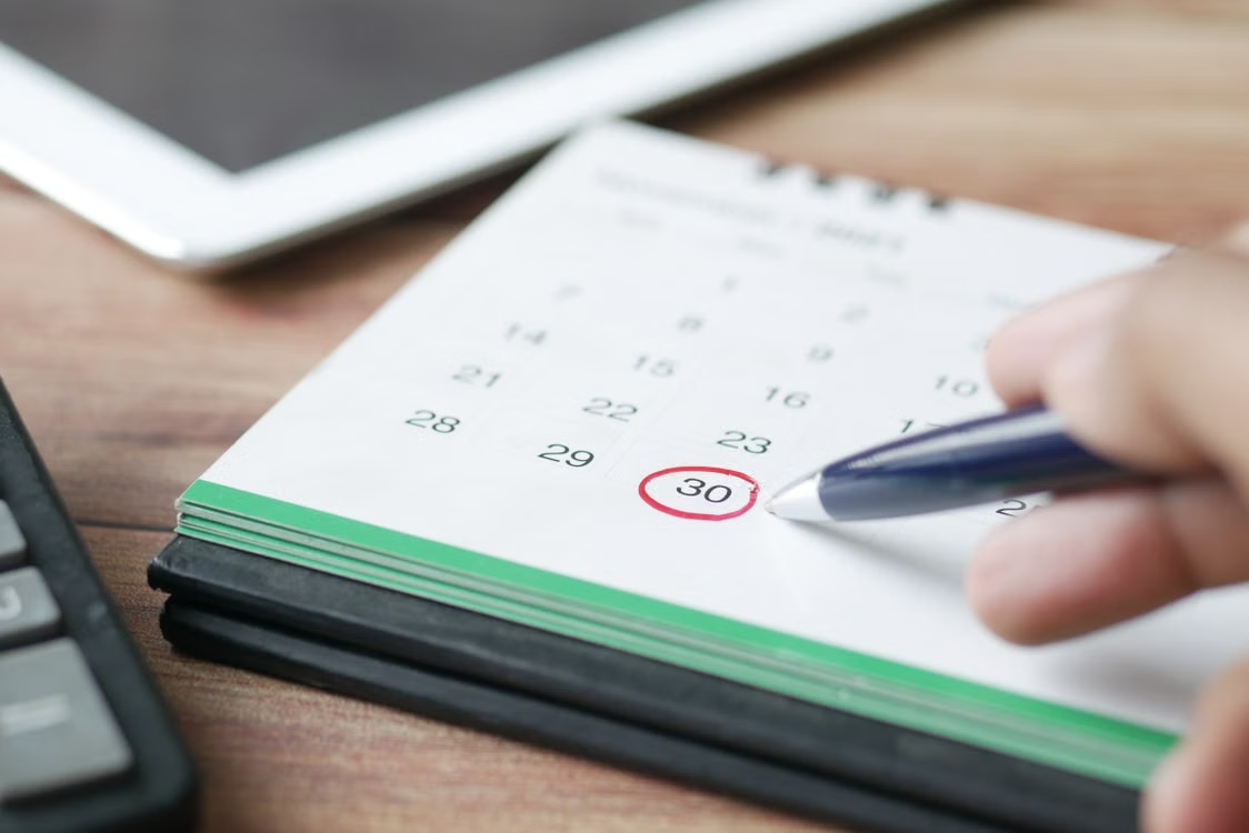 Photo of a calendar month