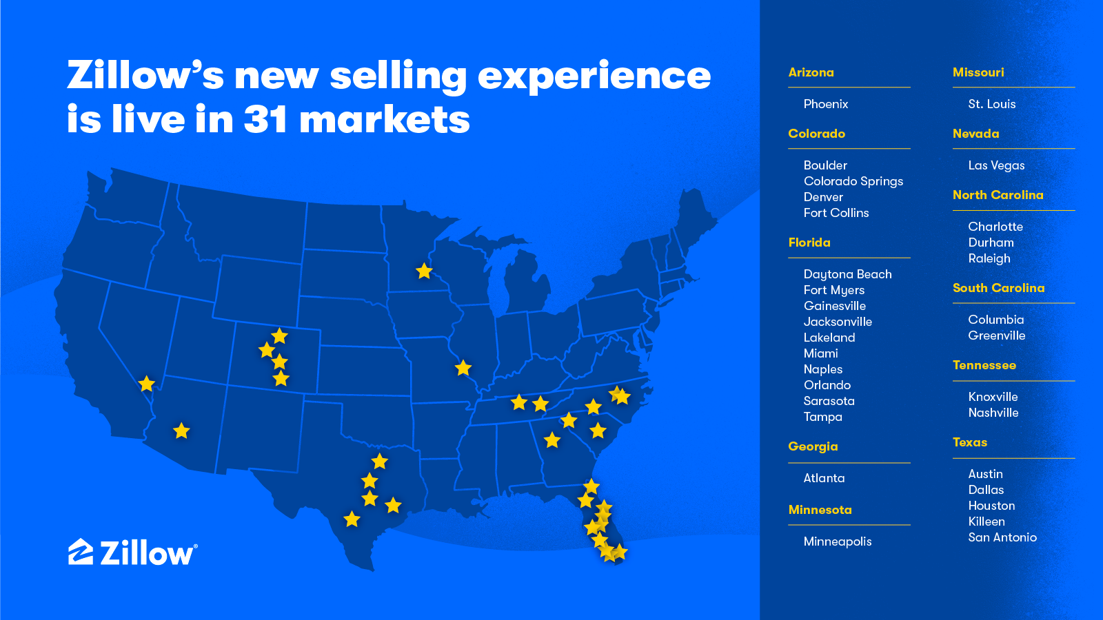 Zillow’s new selling experience is now available in 34 markets Zillow