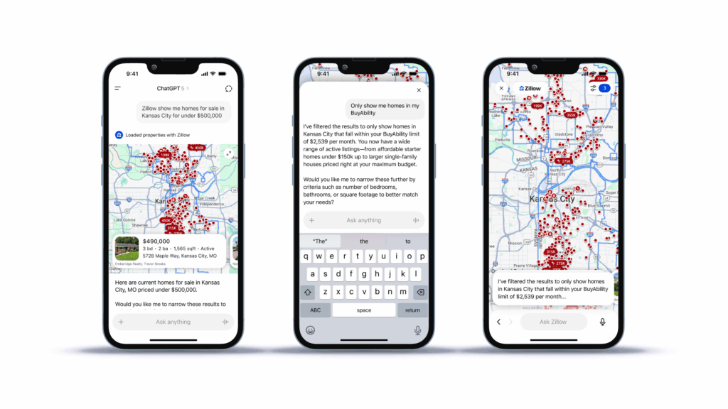 Zillow app in ChatGPT