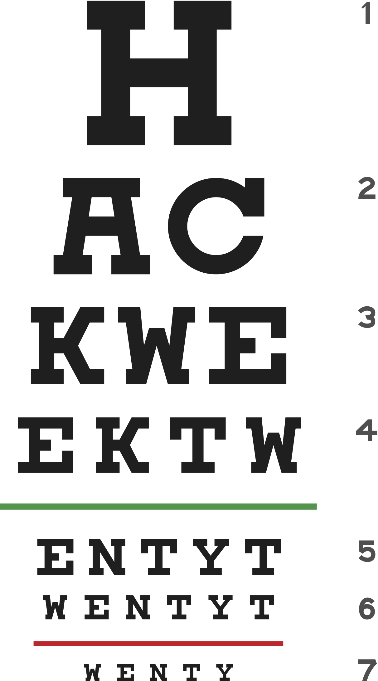 Hack Week 20 t-shirt logo designed by Zillow employee Scott Smith. It looks like an eye exam poster