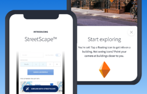 Screen images of StreetScape