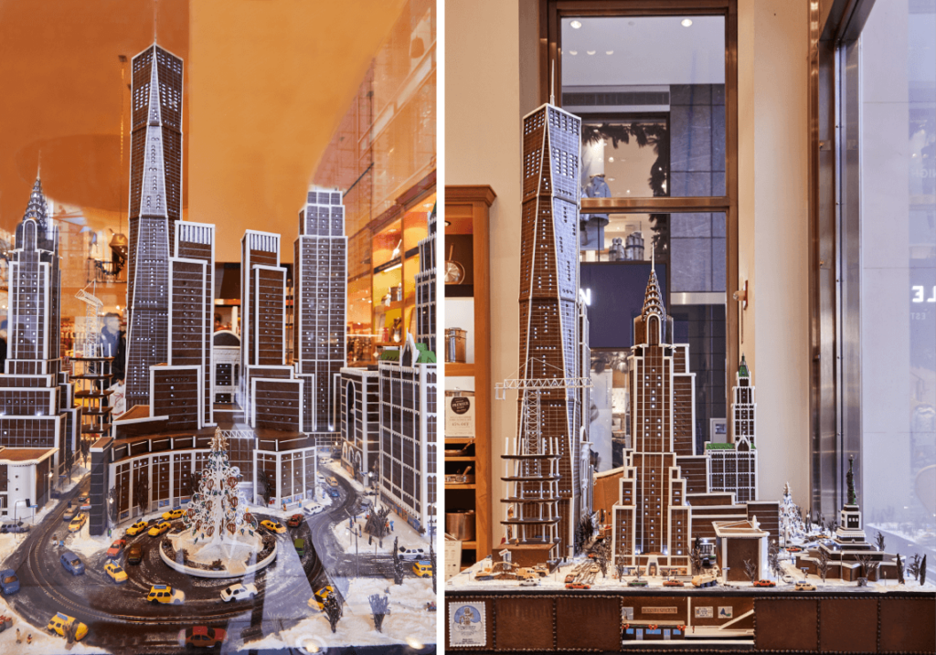 Gingerbread models of the city for Christmas in NYC