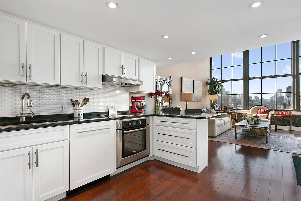 kitchen in East Village lofted studio