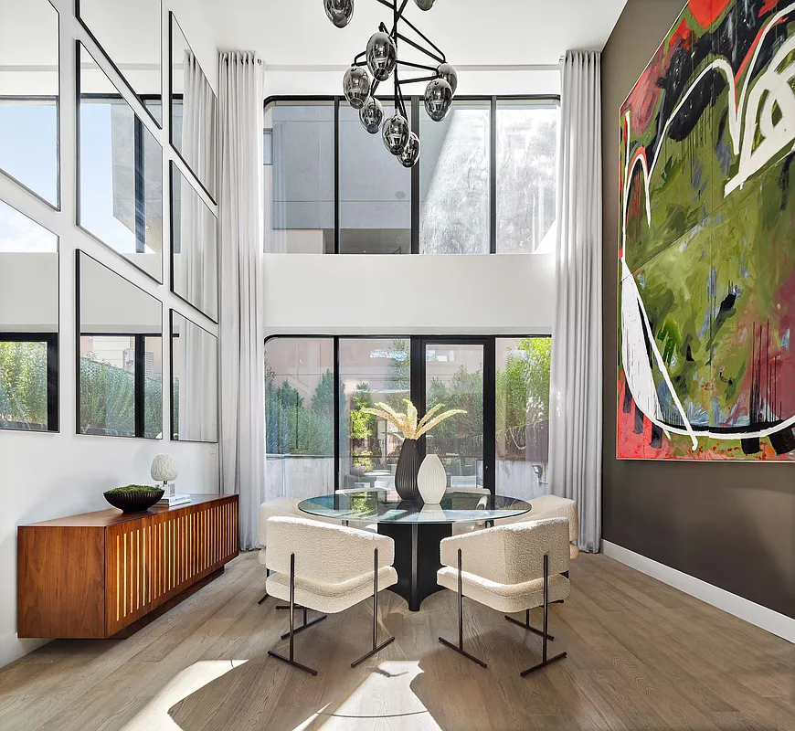 mirrored wall in williamsburg apt