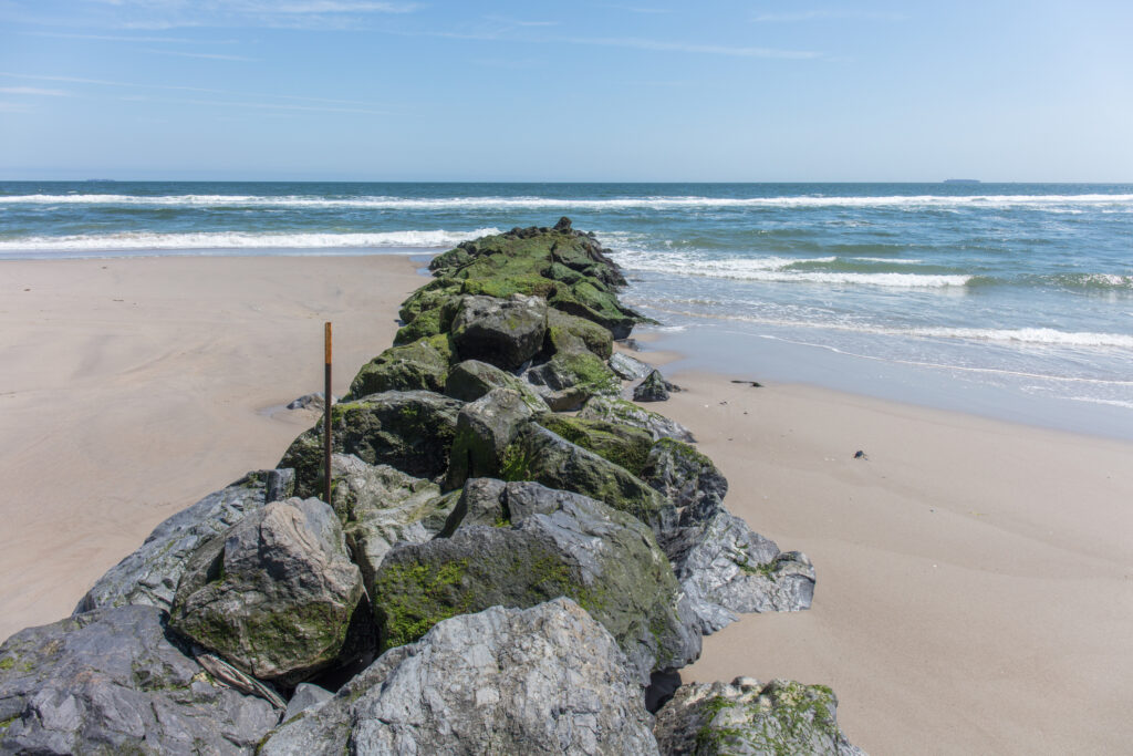 Rocks on Fort Tilden Beach NYC beaches