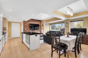 kitchen and living room in apt Park Slope homes under $1 million