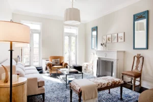 living room in Upper West Side penthouse