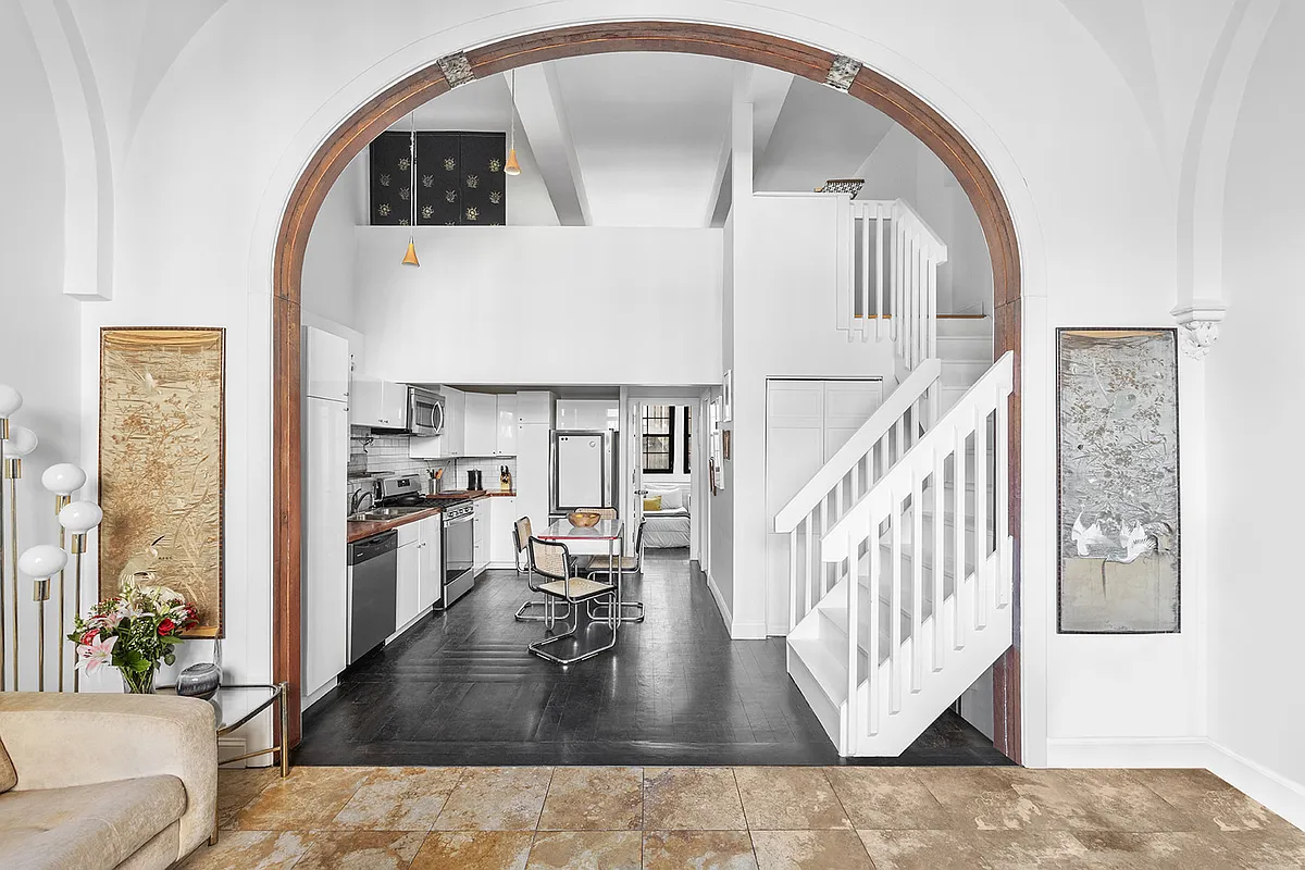 Clinton Hill triplex cathedral home kitchen