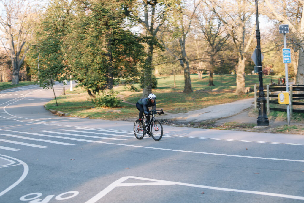 Man cycling in Prospect Park - biking in New York