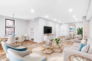 living and dining room in Riverdale homes