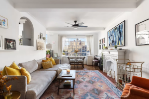 living room in renovated Upper West Side 1-bedroom