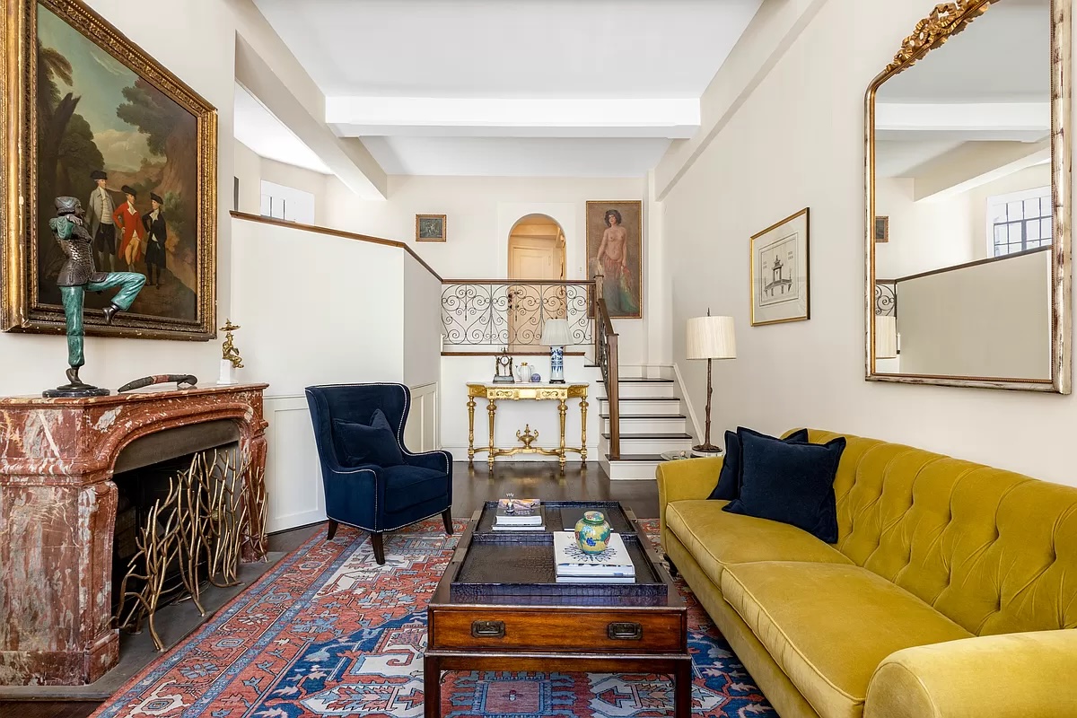 sunken living room in Lenox Hill 2-bedroom