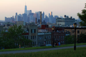 Manhattan skyline views from Sunset Park, Brooklyn