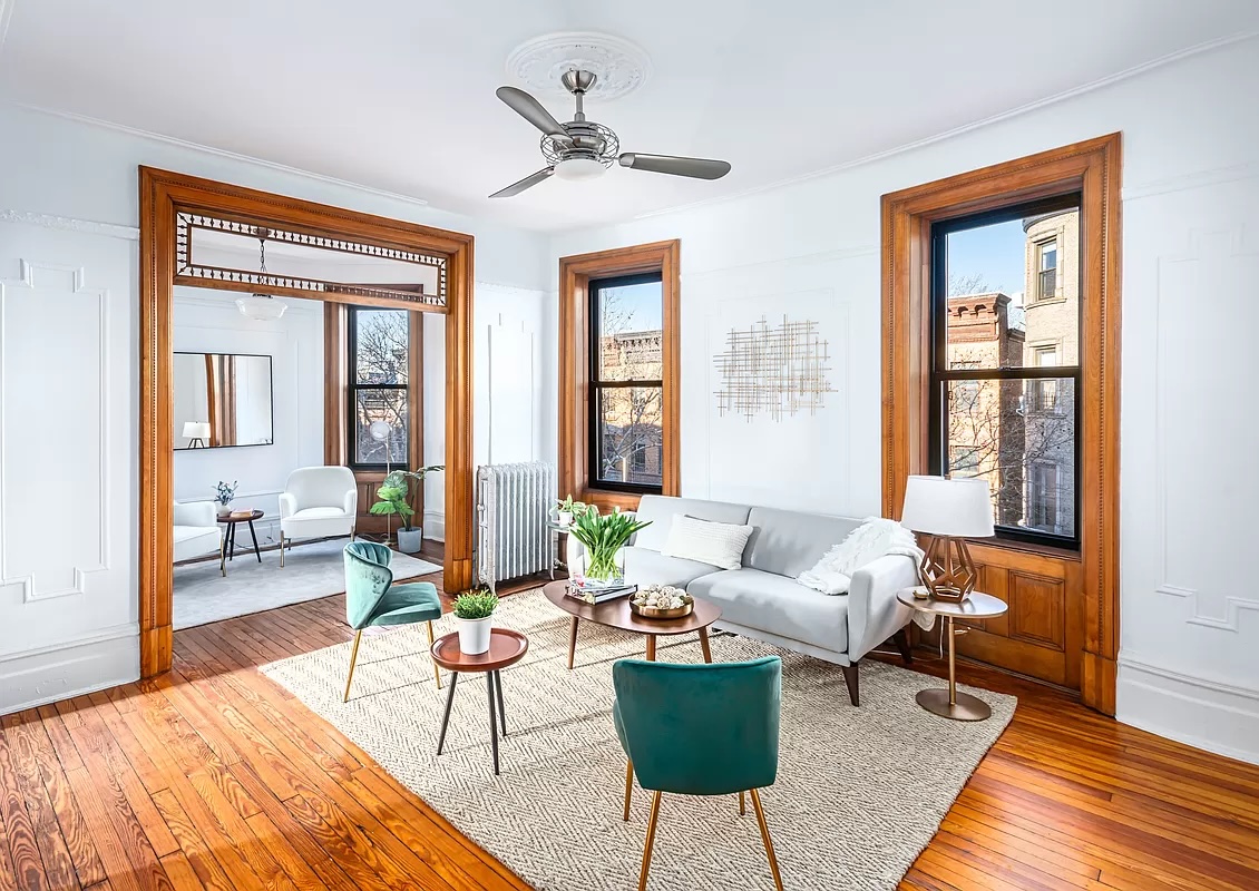 living room in Park Slope condo