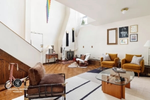 living room in Upper West Side triplex