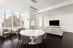 Lenox Hill dining room with church out window - nyc open houses for March 15 and 16