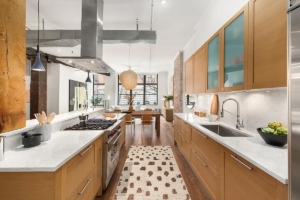kitchen in chic Chelsea co-op