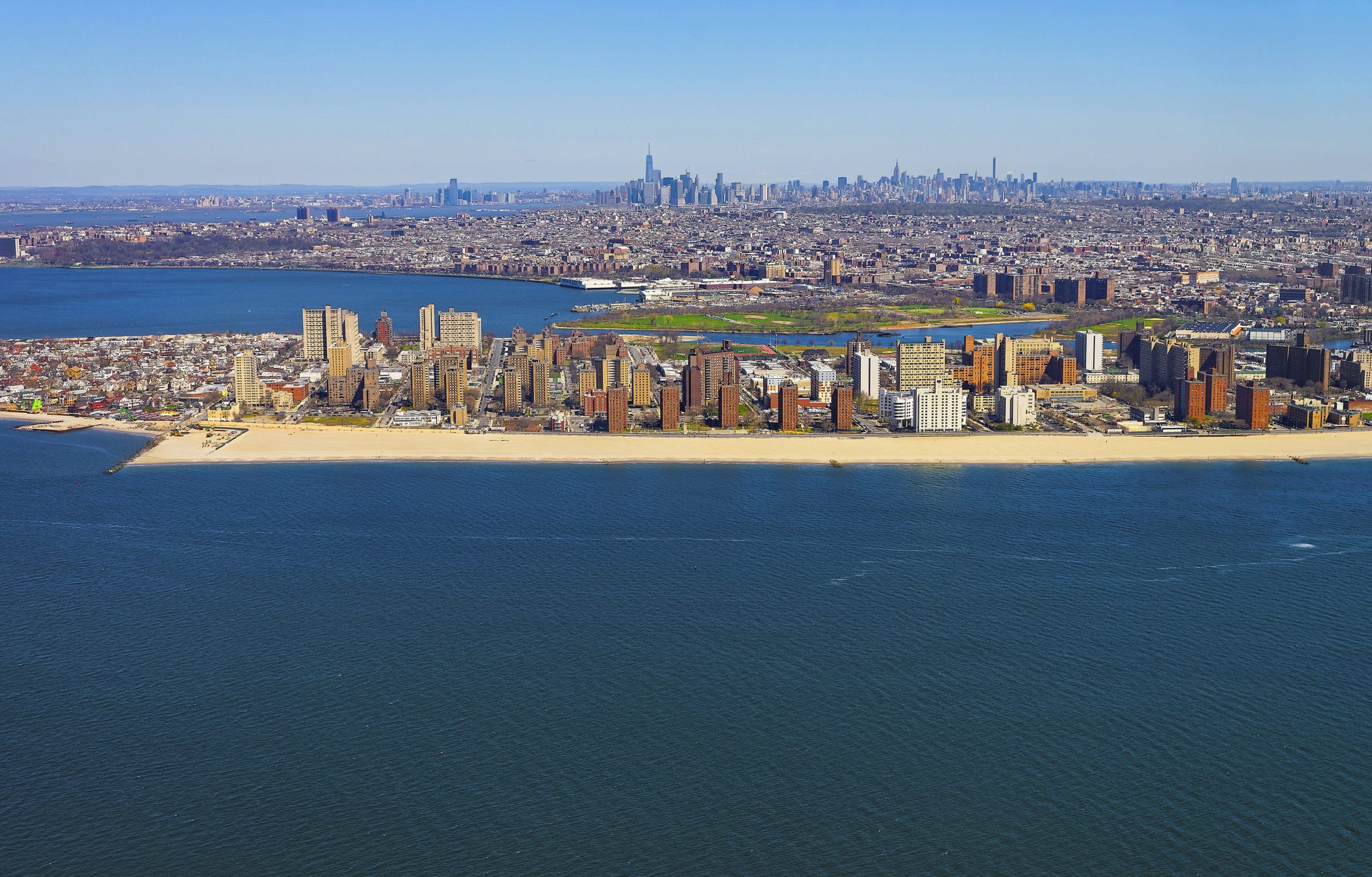 Aerial view of Coney Island
