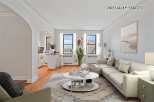 living room in Astoria 1-bedroom