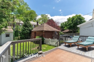 deck and back yard behind Forest Hills single family home - nyc open houses for May 31 and June 1