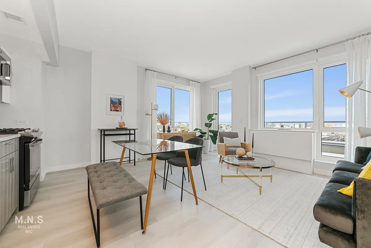 living room and kitchen in Flatbush 2-bedroom – apartments near Prospect Park