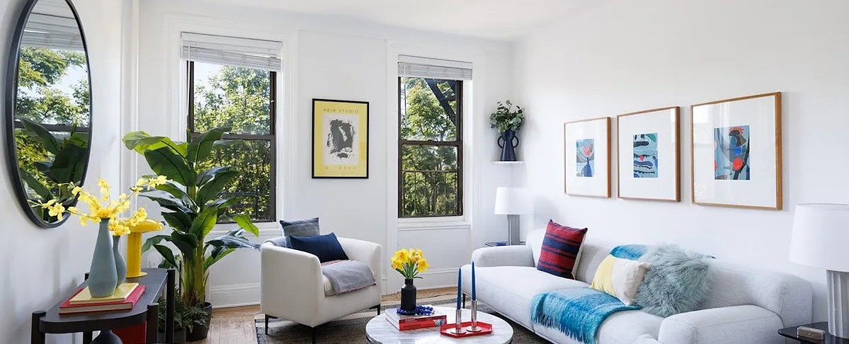 living room in Carroll Gardens 1-bedroom co-op