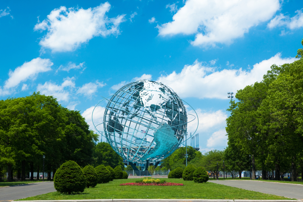 the Unisphere in Flushing Meadows-Corona Park