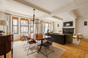 living and dining room in Upper East Side 3-bedroom