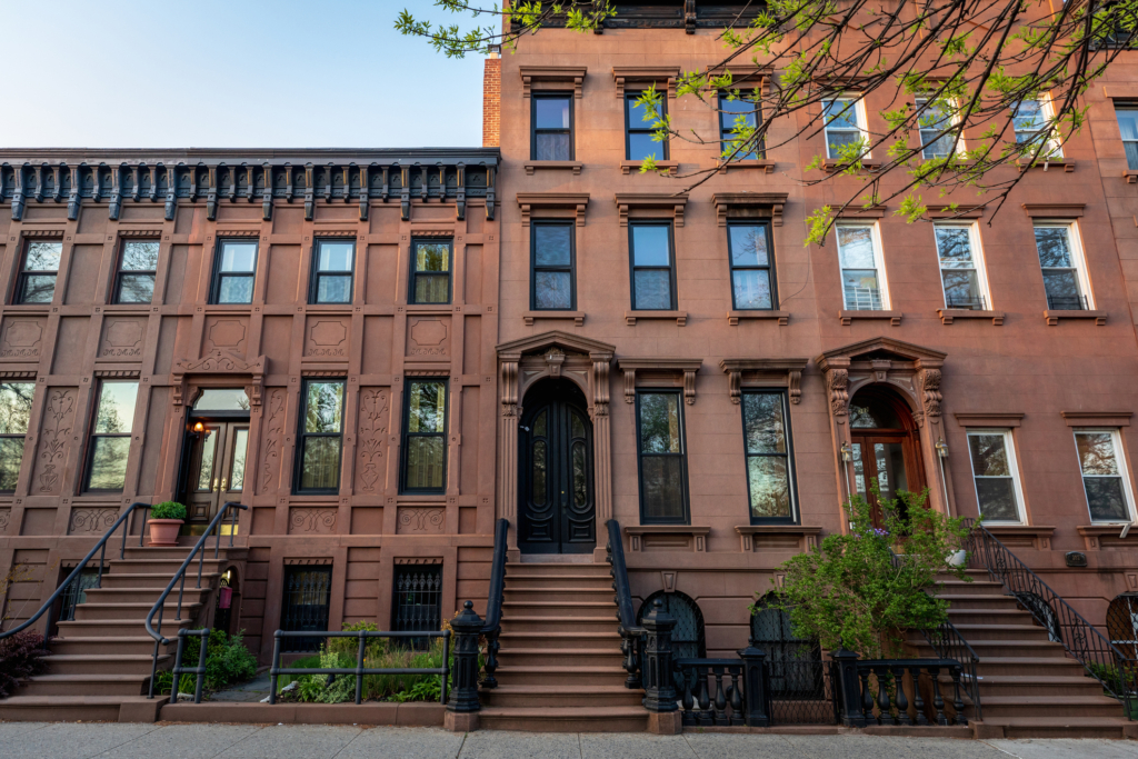 a row of brownstones in Carroll Gardens, Brooklyn
