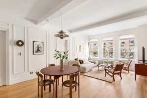 dining room and lining room in UWS 2-bedroom - open houses for April 4 and 5