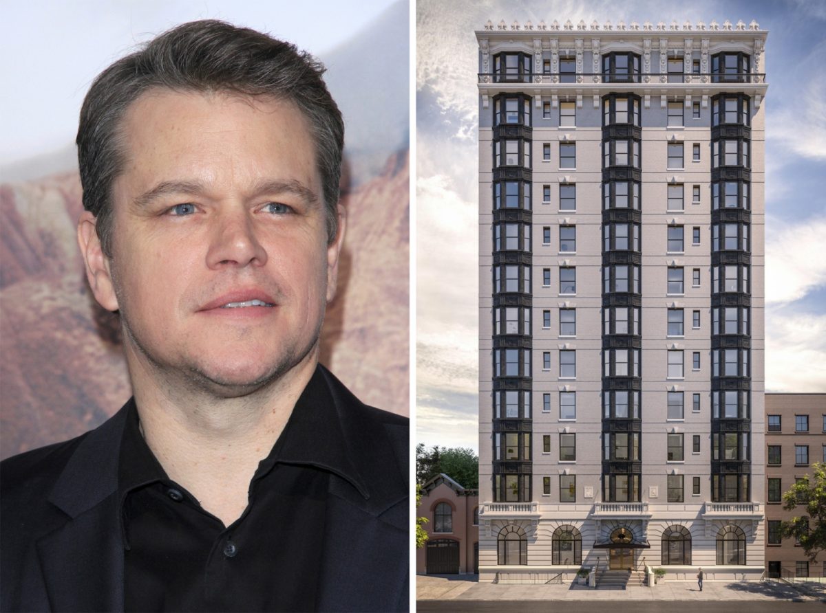 Matt Damon and the Standish in Brooklyn Heights