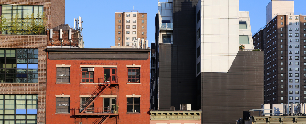 Co-op and condo buildings in New York City