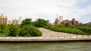 Riverside Park walkway in New York City