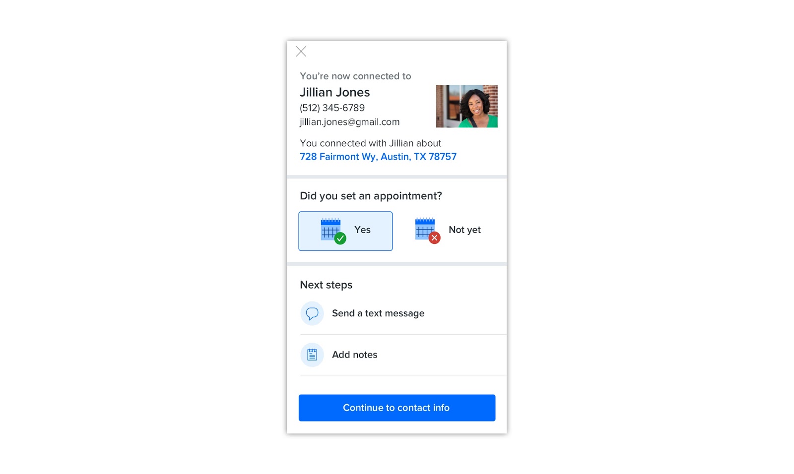 An appointment reminder for a Zillow Premier Agent.