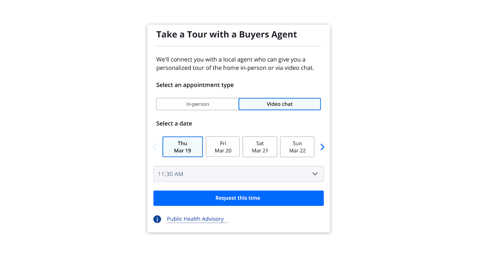 Tour connection times in Zillow Premier Agent.