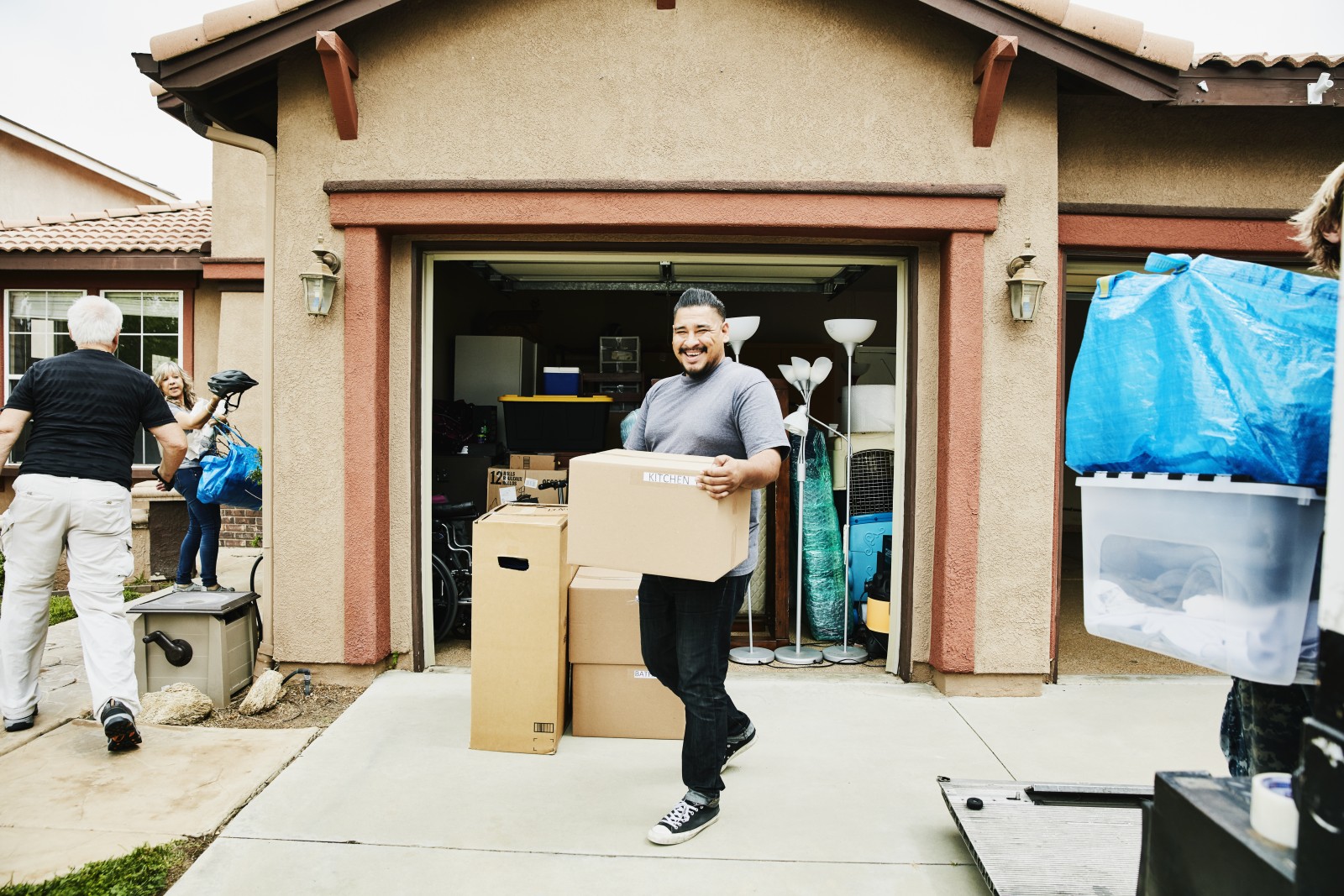 Latinx homeowner moving into new home