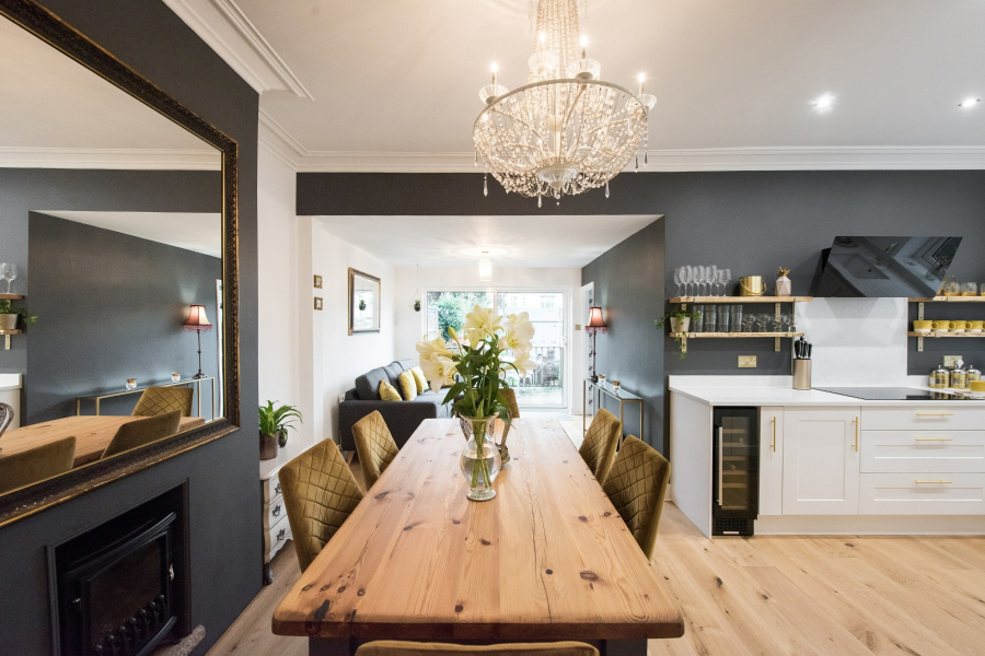 charcoal gray kitchen