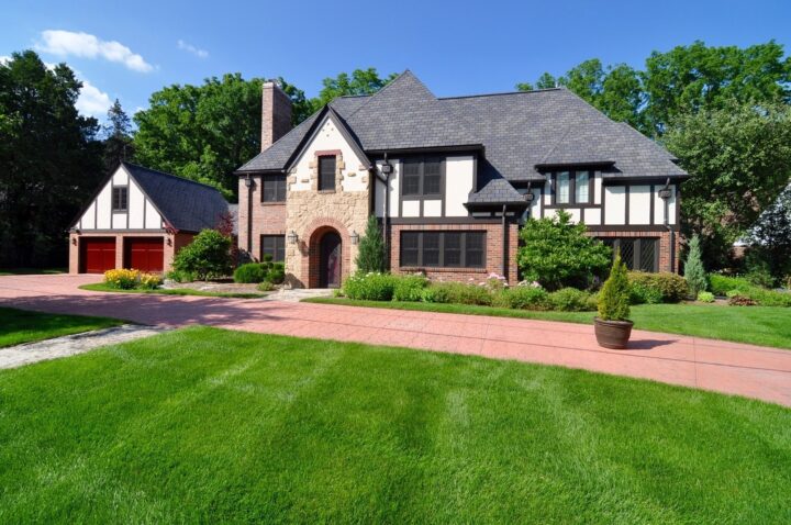 Exterior image of a Tudor home