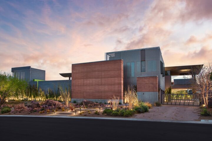 Exterior image of an ultra-modern home.