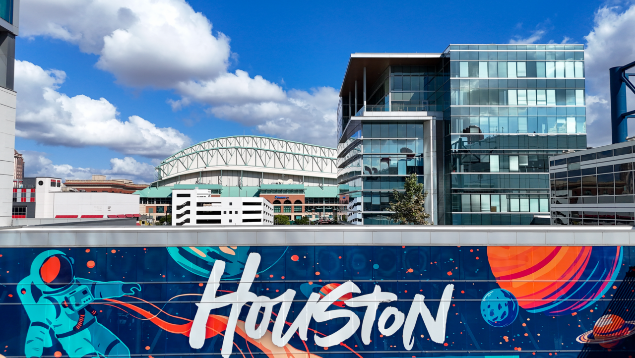 A mural in downtown Houston, Texas