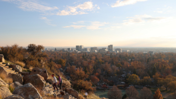 Women walking in the North End of Boise