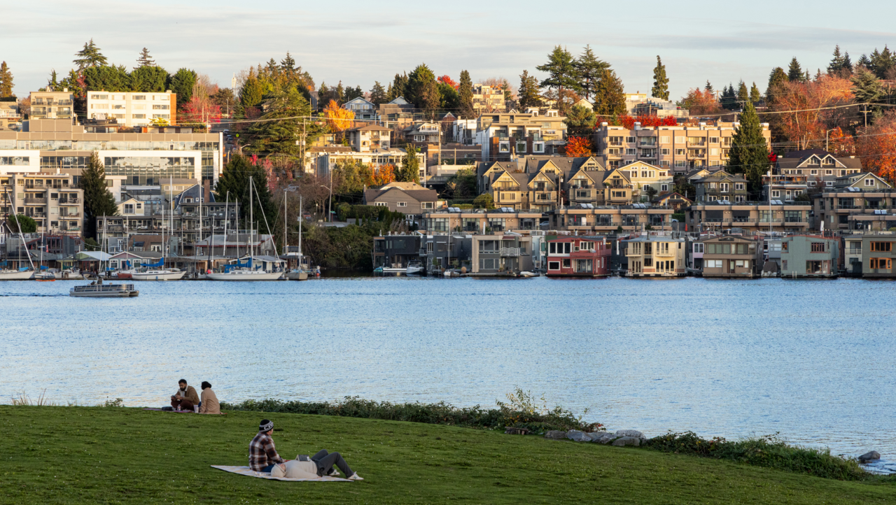 Gasworks Park and Lake Union in Seattle, Washington